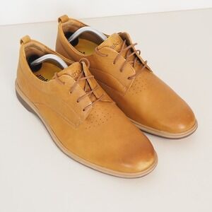 amberjack The Original Honey Tan Leather Dress Shoe Mens Sz 11 Brown Lace Up